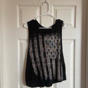 The class black American flag and cross tank